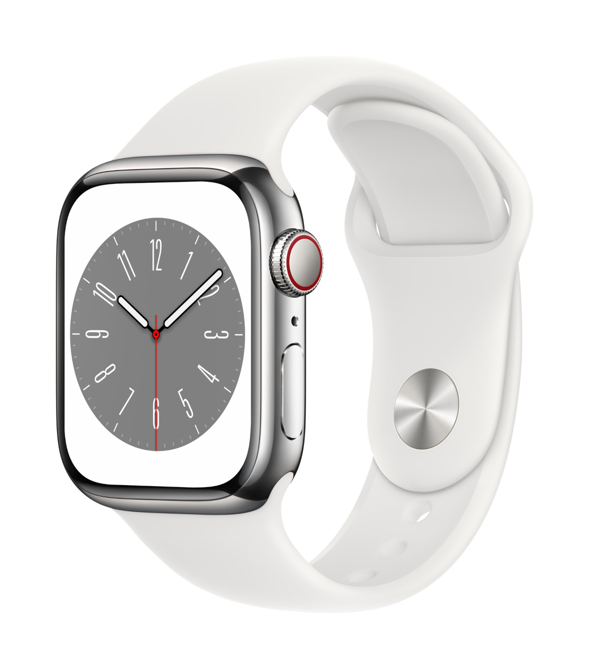 xyz - Smartwatch Apple Watch Series 8 GPS + Cellular srebrno-biały - abc