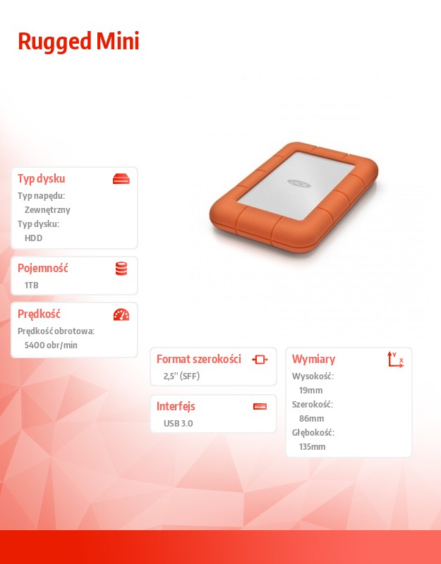 xyz - LaCie Rugged Mini 1 TB 2,5'' LAC301558 - abc