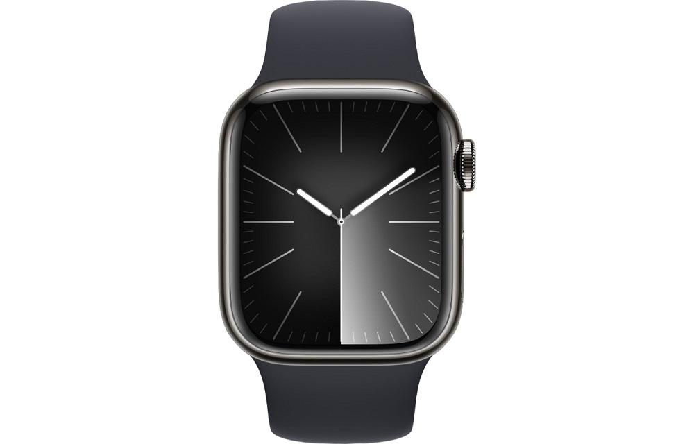 xyz - Smartwatch Apple Watch Series 9 GPS + Cellular stal nierdzewna mocny grafit 41 mm + opaska sportowa północ S/M - abc