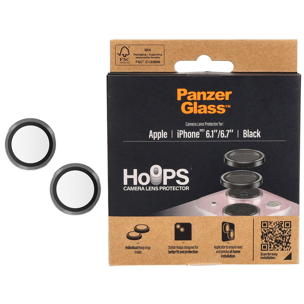 xyz - Szkło hartowane PanzerGlass Hoops Camera Lens Protector iPhone 15 / iPhone 15 Plus - abc