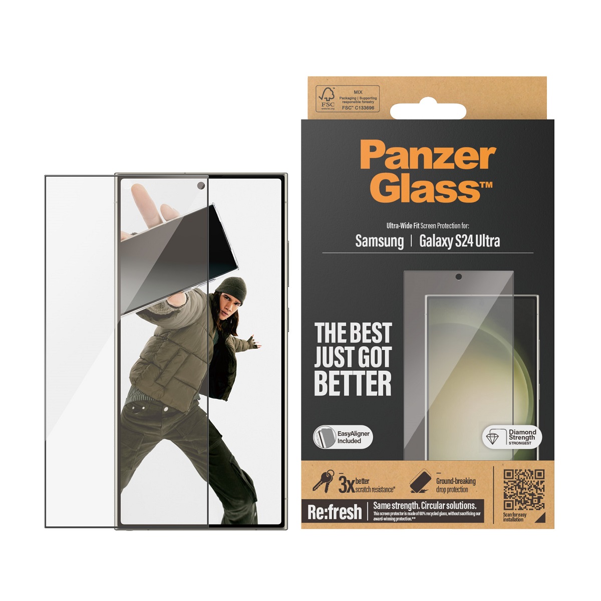 xyz - Szkło ochronne PanzerGlass Screen Protector Galaxy S24 Ultra - abc