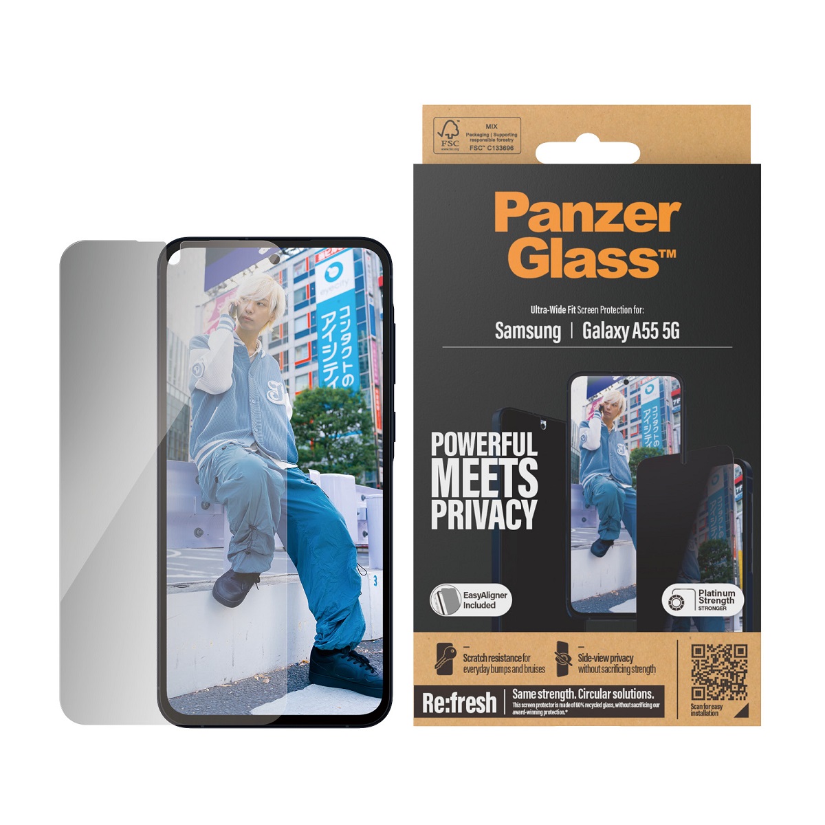 xyz - Szkło ochronne PanzerGlass Ultra-Wide Fit Galaxy A55 5G - abc