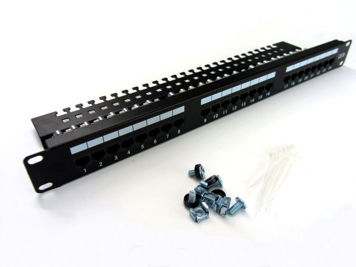 xyz - Patch panel DIGITUS 19" 24x RJ45 UTP kat. 5e z tacką - abc