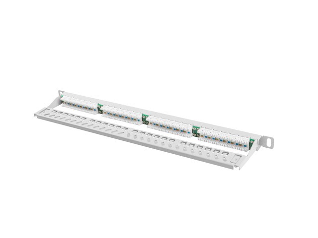 xyz - Patch panel 24 port 0.5U kat.5e szary Lanberg - abc