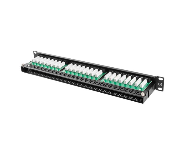 xyz - Patch panel 48 port 1U kat.5e czarny Lanberg - abc