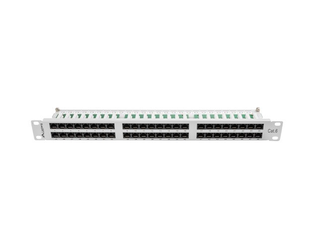 xyz - Patch panel 48 port 1U kat.6 szary Lanberg - abc