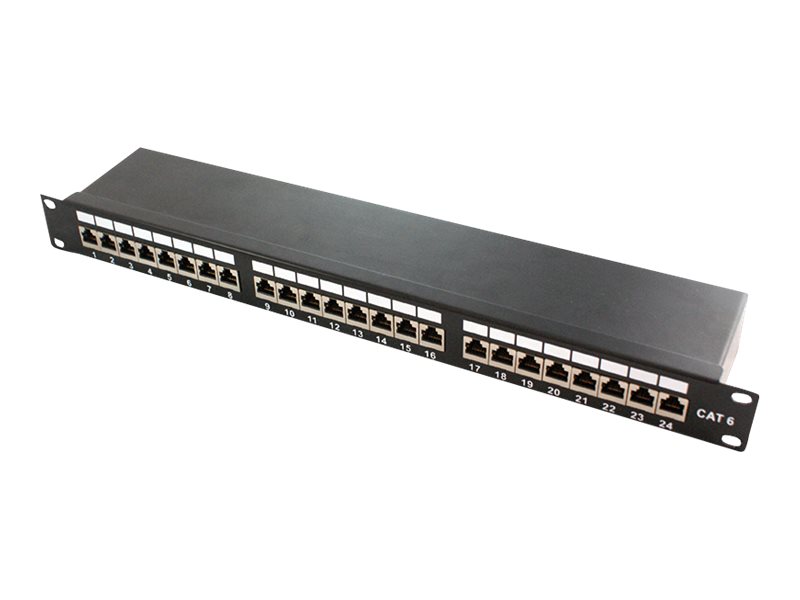 xyz - LogiLink Patchpanel CAT6A 19' 24 porty, STP, czarny - abc