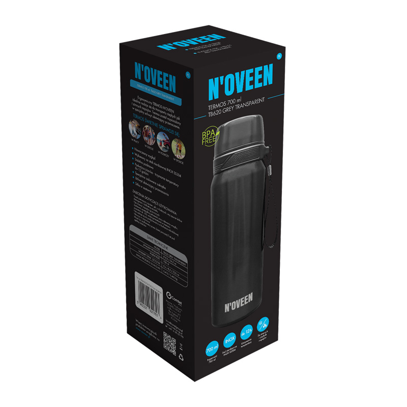 xyz - Termos NOVEEN TB620 Grey Transparent 700 ml szary - abc