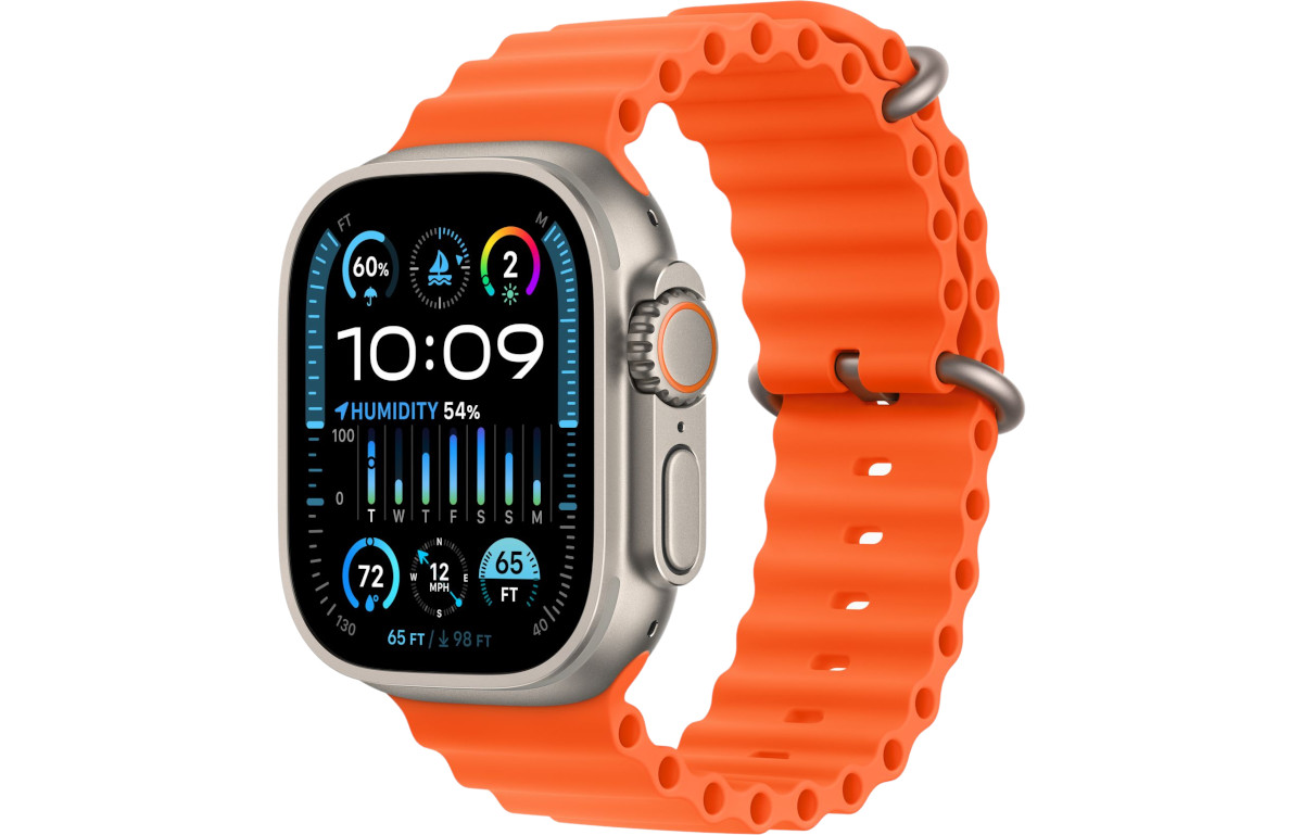 xyz - Smartwatch Apple Watch Ultra 2 GPS + Cellular koperta tytanowa 49mm + opaska Ocean pomarańczowa - abc