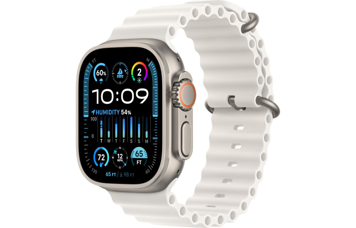 xyz - Smartwatch Apple Watch Ultra 2 GPS + Cellular koperta tytanowa 49mm + opaska Ocean biała - abc