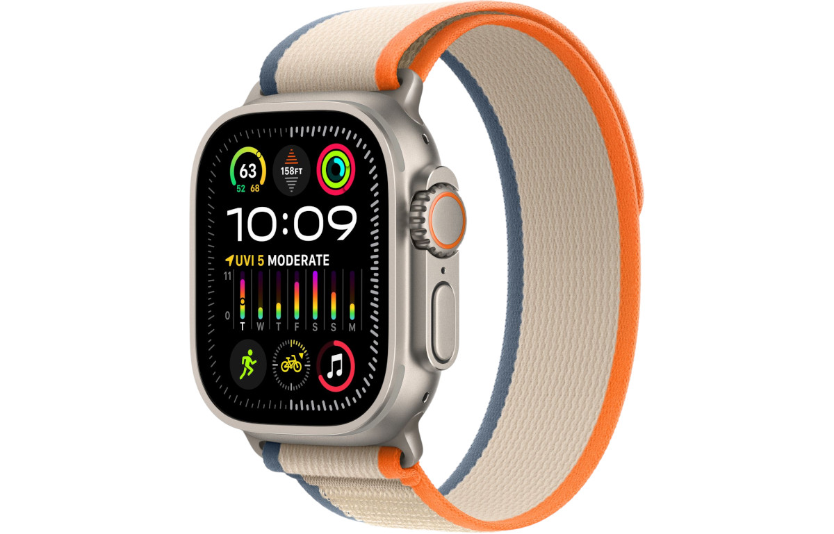 xyz - Smartwatch Apple Watch Ultra 2 GPS + Cellular koperta tytanowa 49mm + opaska Trail pomarańczowy/beżowy S/M - abc