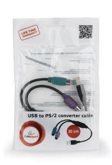 xyz - Adapter Gembird UAPS12-BK 2xPS2->USB mysz + klawiatura czarny - abc