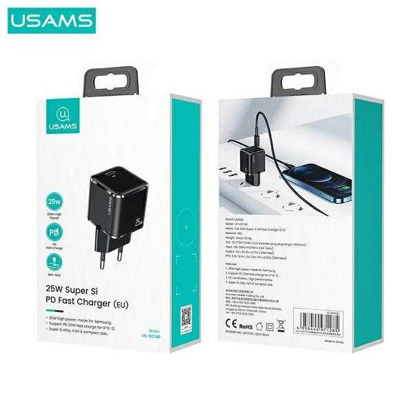 xyz - Ładowarka sieciowa USAMS T42 CC140TC01 (US-CC140) 5V-3A PD3.0 Fast Charging czarny - abc