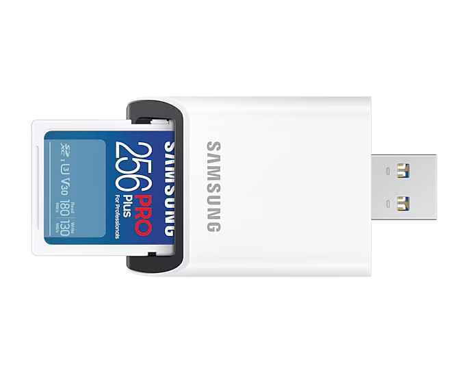 xyz - Karta pamięci SD Samsung PRO Plus 2023 z czytnikiem 256GB - abc