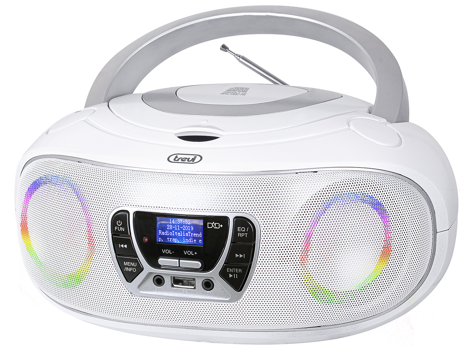 xyz - Boombox Trevi CMP583 CD/MP3/USB/BT Biały - abc