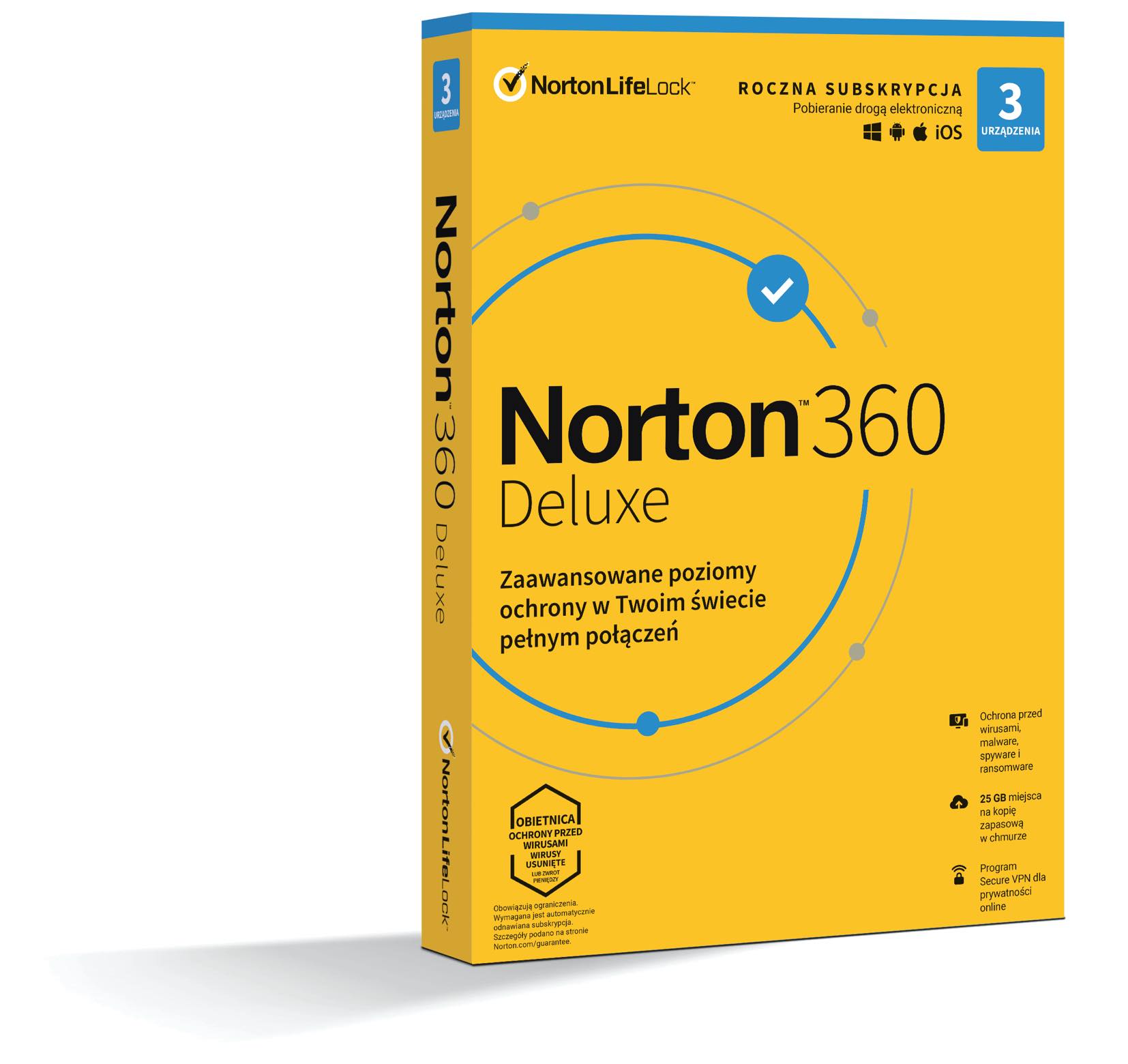 Program antywirusowy Norton 360 Deluxe ESD 1Y/3U