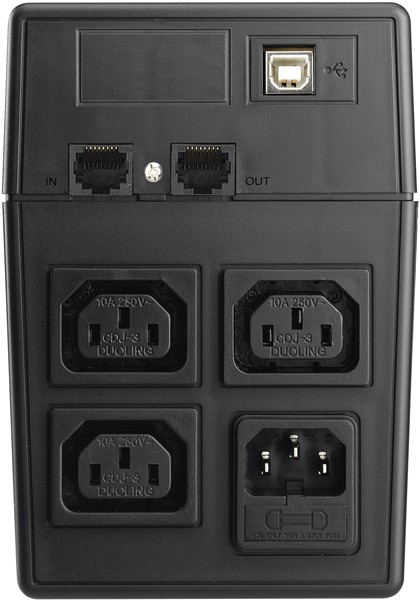 xyz - UPS POWER WALKER LINE-IN 600VA 3xIEC RJ11/45 USB LCD - abc