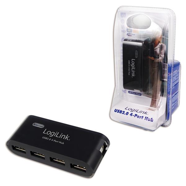 xyz - HUB USB LogiLink UA0085 4 porty USB, aktywny, czarny - abc