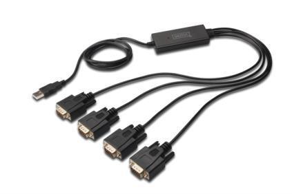 xyz - Digitus Kabel adapter USB 2.0 do 4xRS232 (COM) (Chipset: FTDI / FT2232H) - abc