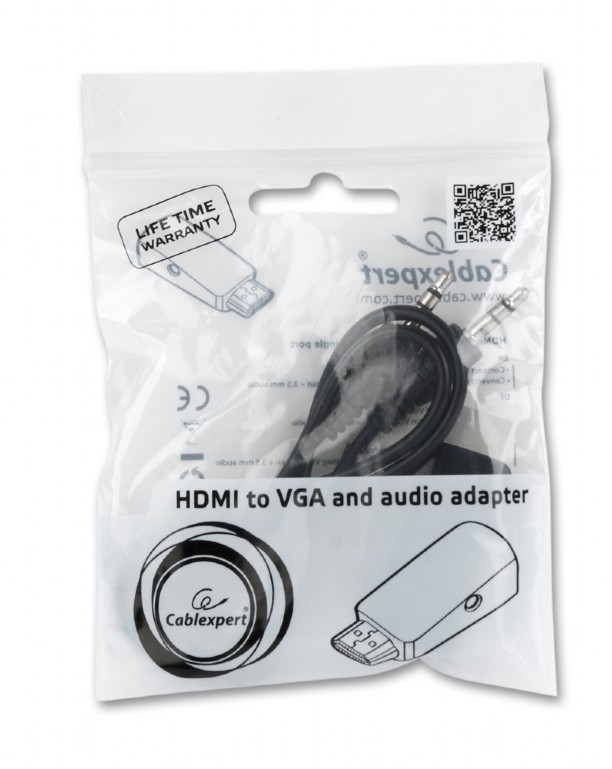 xyz - Adapter HDMI A(M)->VGA(F) + AUDIO Gembird - abc