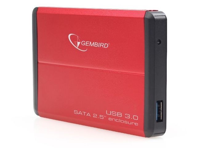 xyz - KIESZEŃ HDD ZEWNĘTRZNA SATA GEMBIRD 2.5" USB 3.0 RED - abc