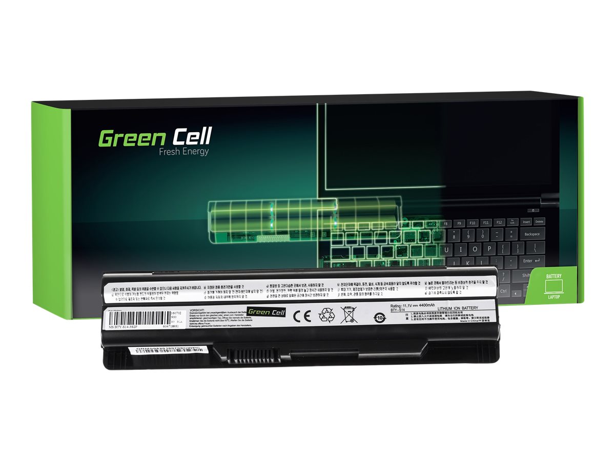 xyz - Bateria Green Cell do MSI CR650 CX650 FX400 FX600 FX700 GE60 6 cell 11.1V - abc