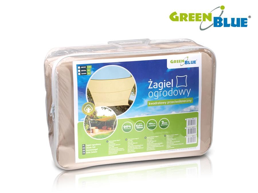 xyz - GreenBlue Żagiel ogrodowy UV 3,6m trójkąt kremowy GB500 - abc