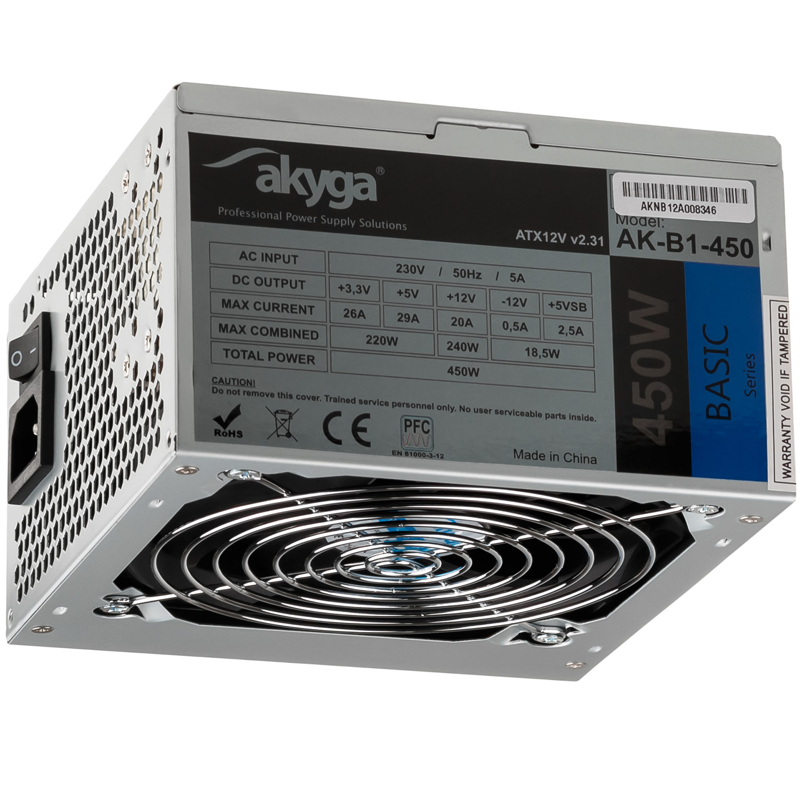 xyz - Zasilacz Akyga AK-B1-450 (450W) 120mm wentylator - abc