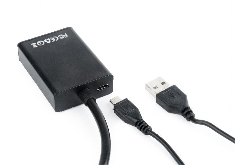 xyz - Gembird Konwerter VGA do HDMI 15 cm czarny - abc