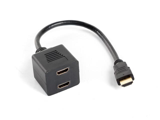 xyz - LANBERG Adapter HDMI-A (M) -> HDMI-A (F) x2 splitter 20cm - abc