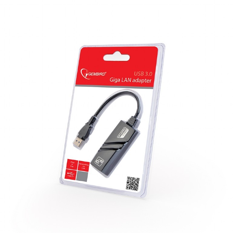 xyz - Gembird USB 3.0 LAN adapter Gigabit RJ-45 - abc