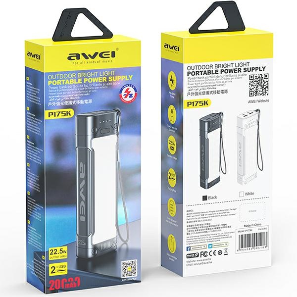 xyz - Powerbank AWEI P175K 20.000mAh czarny - abc