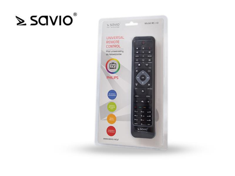 xyz - Pilot uniwersalny SAVIO RC-10 do TV PHILIPS - abc