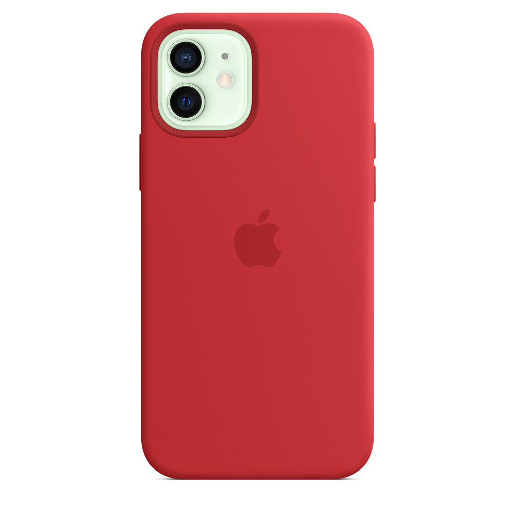 xyz - Etui iPhone 12/12 Pro Silikonowe z funkcją MagSafe - (PRODUCT)RED - czerwony - abc