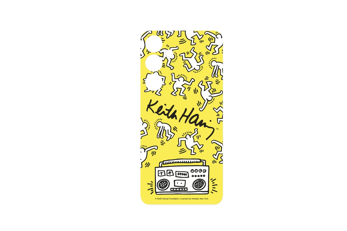 Wymienna płytka Samsung Keith Harring Flipsuit Card do Galaxy S24+ żółta