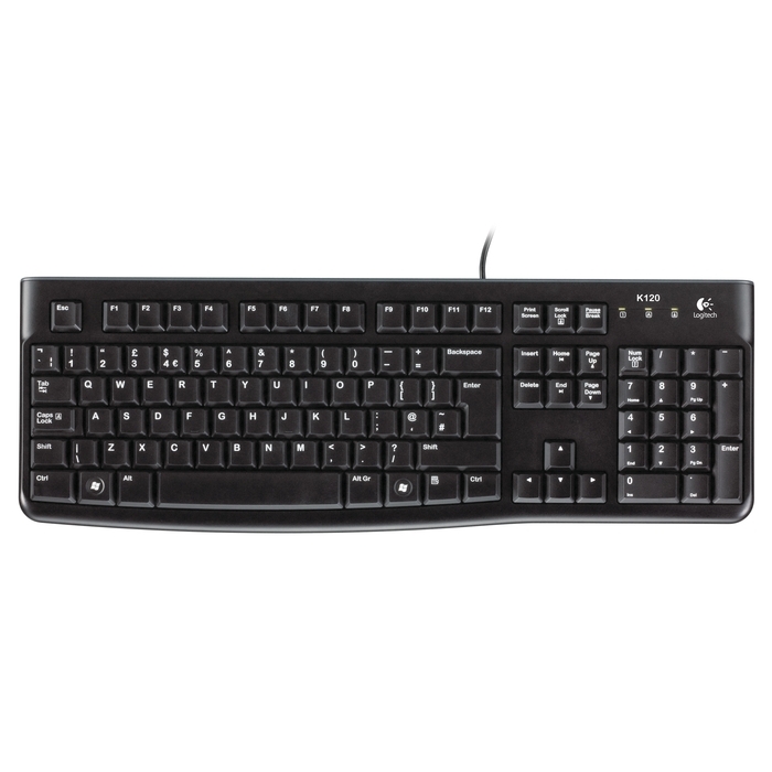 xyz - Klawiatura Logitech K120 920-002509 czarny - abc