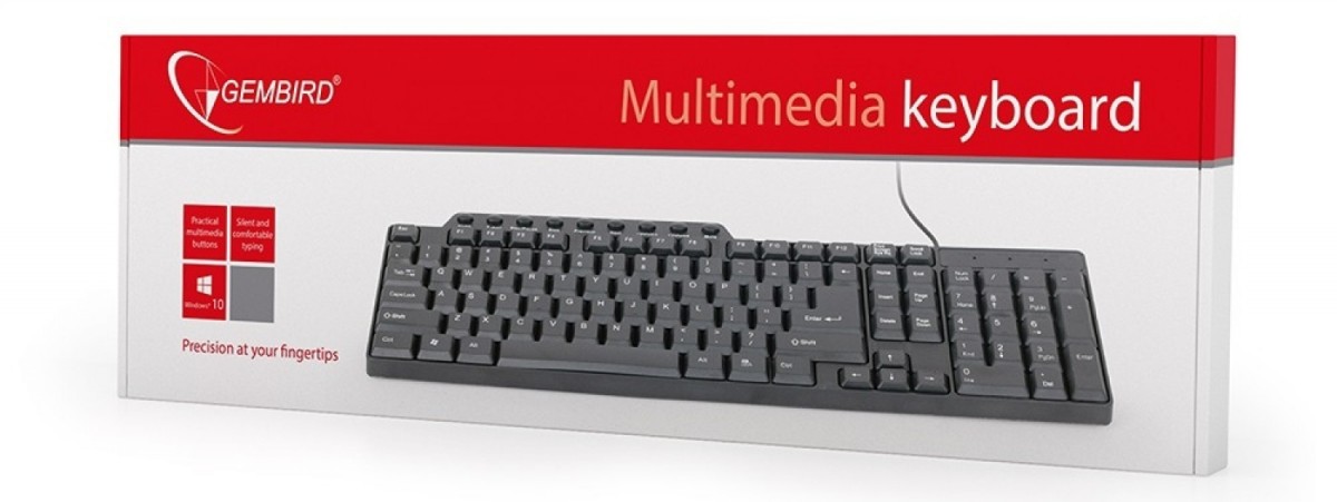 xyz - Klawiatura Gembird multimedialna czarna USB (KB-UM-104) - abc