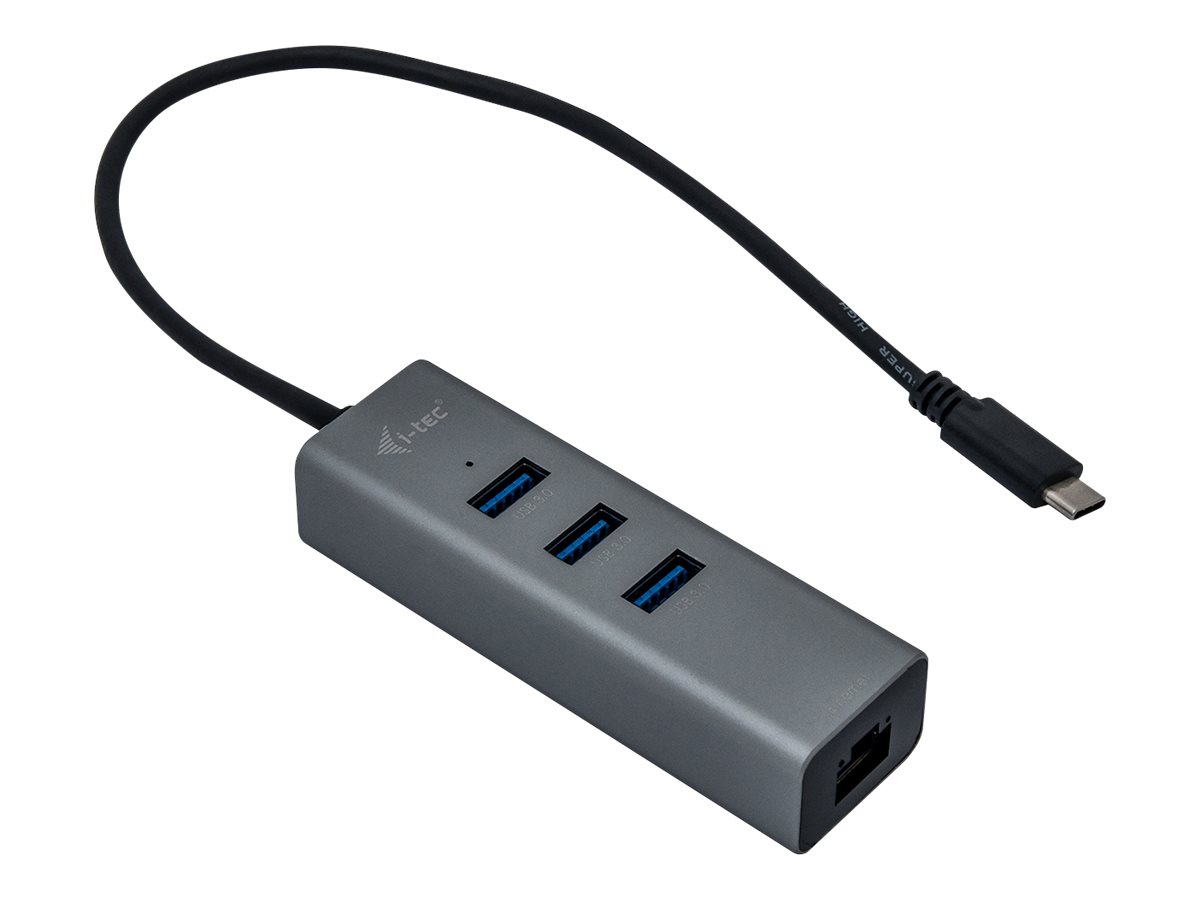 xyz - HUB i-tec USB-C 1x RJ-45 + 3x USB-A 3.0 - abc