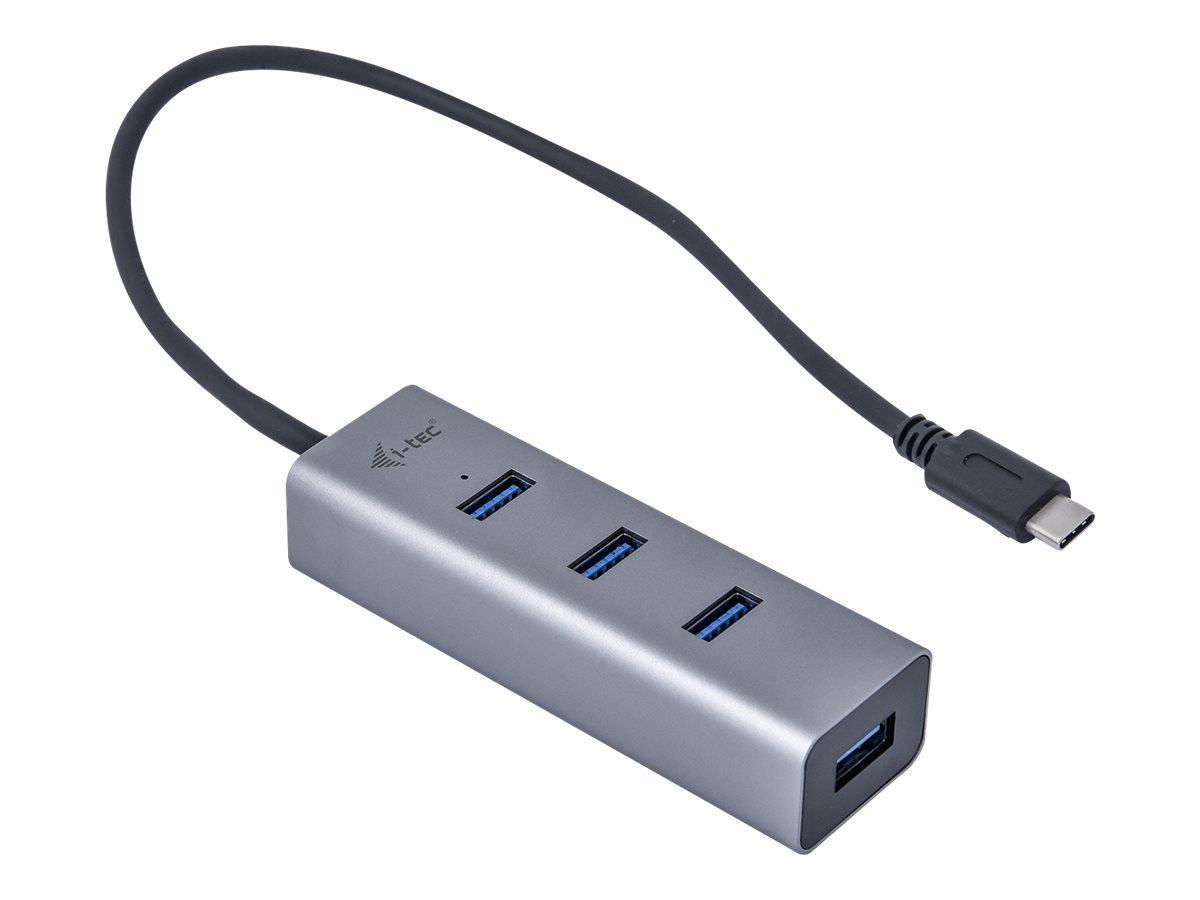 xyz - i-tec USB-C Metal 4-portowy HUB USB 3.0 4x USB 3.0 - abc