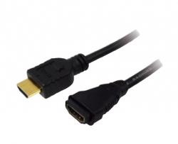 xyz - Przedłużacz HDMI LogiLink CH0056 HDMI A (F) > HDMI A (M), 2m - abc