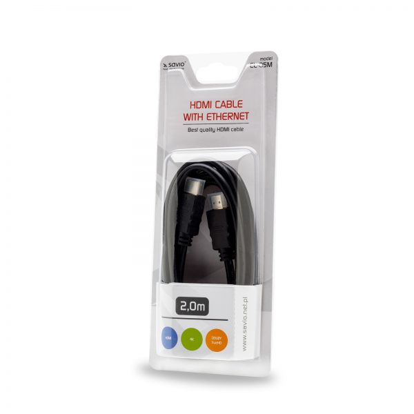 xyz - Kabel HDMI SAVIO CL-05 2m Czarny - abc