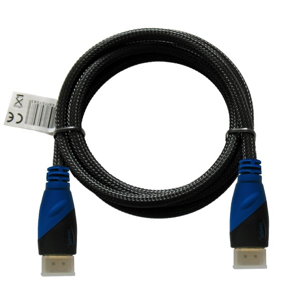 xyz - Kabel HDMI SAVIO CL-48 2m, oplot nylonowy, złote końcówki - abc