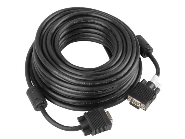 xyz - LANBERG Kabel VGA Ferryt 15M M/M Ekran czarny - abc