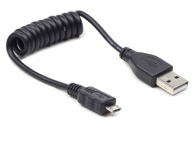 xyz - Kabel Gembird ( micro USB - USB M-M 0.6m czarny spiralny ) - abc