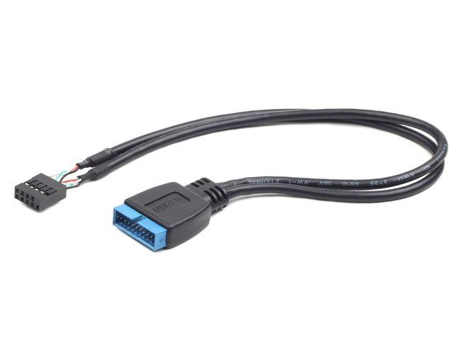 xyz - Kabel Gembird ( Pin Header USB 3.0 - USB 2.0 0.3m czarny ) - abc