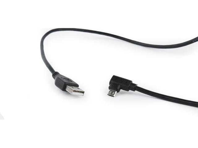 xyz - Kabel USB Gembird micro AM-BM USB 2.0 czarny kątowy 1.8m - abc