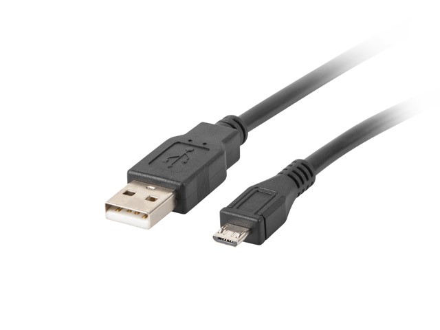 xyz - LANBERG Kabel USB 2.0 micro AM-MBM5P 1M czarny - abc