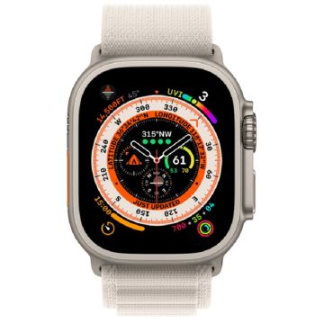 xyz - Smartwatch Apple Watch Ultra GPS + Cellular 49 mm tytan + opaska Alpine księżycowa poświata S - abc