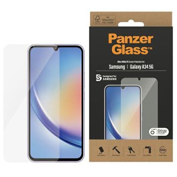 xyz - Szkło hartowane PanzerGlass Ultra-Wide Fit do Samsung Galaxy A34 5G - abc