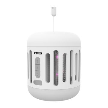 xyz - Lampa owadobójcza z głośnikiem bluetooth NOVEEN IKN863 LED IPX4 7W biała - abc